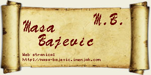 Maša Bajević vizit kartica